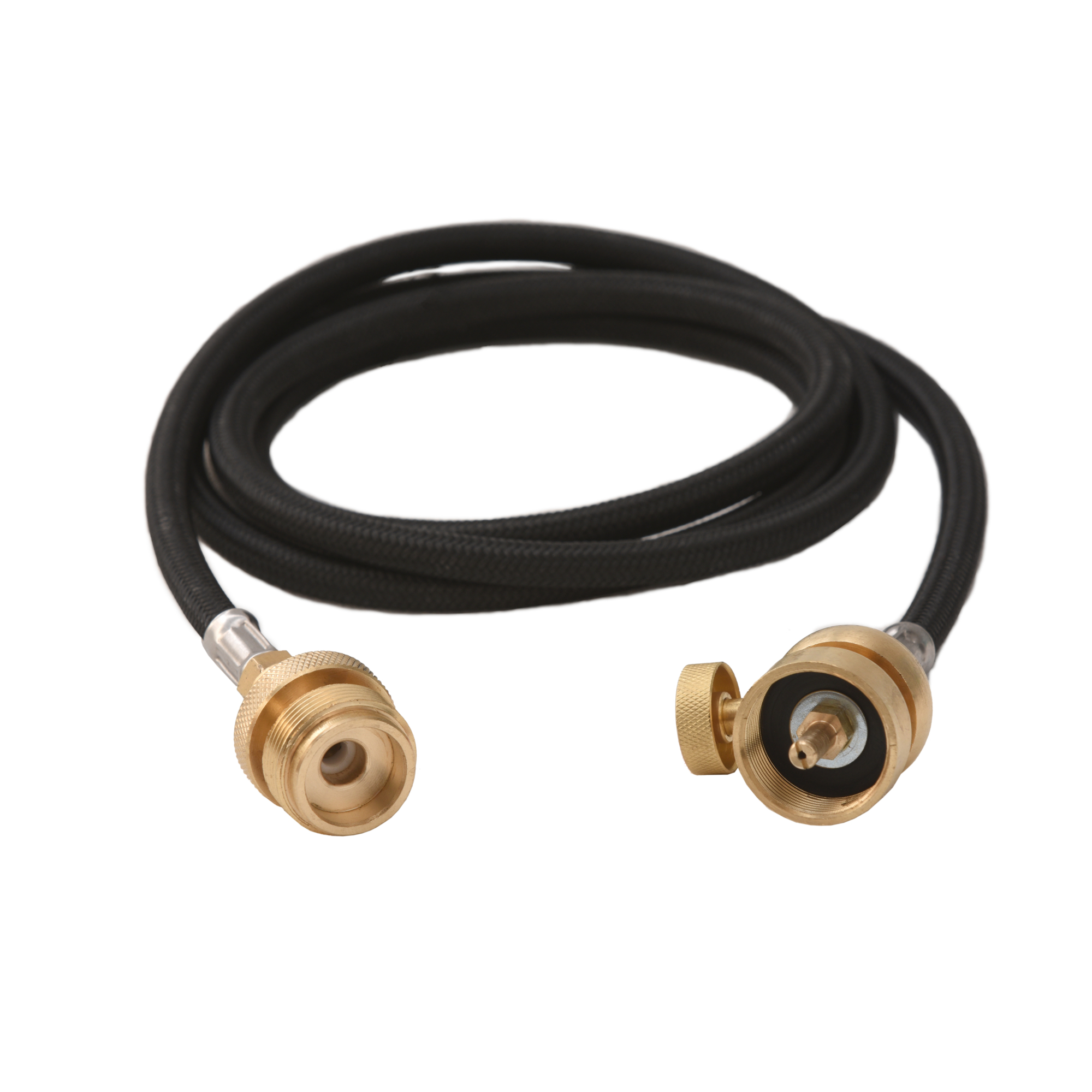Flame King, flexible 5 ft extension hose for 1 lb propane tank cylinder, YSNMT48